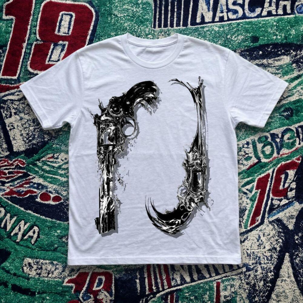 Gothic Blade Graphic Tee White Unisex